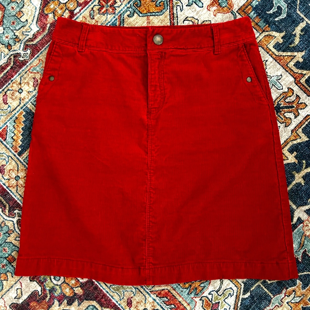 Dark Red Medina Corduroy Skirt Size 4